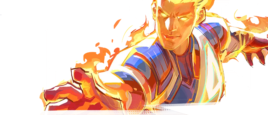 Portrait of Human Torch.